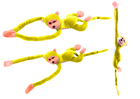 Lean Toys, małpka, maskotka interaktywna, żółta, 80 cm
