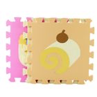 Lean Toys, miękkie puzzle, mata edukacyjna, owoce i słodycze, 16 elementów