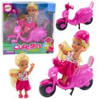 Lean Toys, mini lalka na skuterze, 14 cm