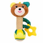 Lean Toys, miś, grzechotka pluszowa z gryzakiem