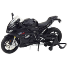Lean Toys, motocykl, pojazd interaktywny, metalowy, czarno-srebrny, 1:12