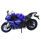 Lean Toys, motocykl, pojazd interaktywny, metalowy, granatowy, 1:12