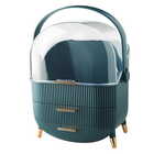 Lean Toys, organizer na kosmetyki, dwie szuflady, zielony