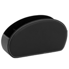 Lean Toys, organizer na piloty, 5 przegród, ekoskóra czarny,