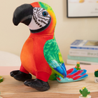 Lean Toys, papuga, maskotka, czerwona, 20 cm