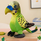 Lean Toys, papuga, maskotka, zielona, 20 cm