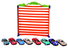 Lean Toys, parking dla autek resoraków 2w1, pętla 360, zestaw z pojazdami
