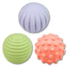 Lean Toys, piłeczki sensoryczne dla niemowląt, pastelowe, 3 szt.