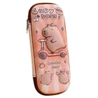 Lean Toys, piórnik owalny, kapibara na hulajnodze