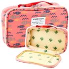 Lean Toys, piórnik owalny, różowy, Ryby, 21,5 cm