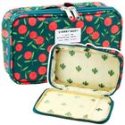 Lean Toys, piórnik owalny, zielony, Wiśnie, 22,5 cm