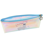 Lean Toys, piórnik saszetka, holograficzny z lamą, niebieski, 21-6 cm