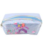 Lean Toys, piórnik saszetka z opaską, jednorożec, niebieski, 20 cm