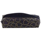 Lean Toys, piórnik saszetka, złote serca czarny