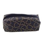 Lean Toys, piórnik saszetka, złote serca czarny