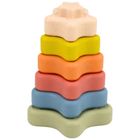 Lean Toys, piramida sensoryczna, miękkie klocki, gwiazdki, 6 elementów