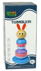 Lean Toys, piramidka balansująca, zabawka drewniana