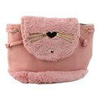 Lean Toys, plecak, pluszowy, uszy, różowy, 22 cm