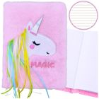 Lean Toys, pluszowy notatnik, A5, linie, jednorożec, 1 szt.