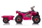 Lean Toys, quad z przyczepą, pojazd na akumulator, różowy, XMX630T