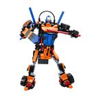 Lean Toys, Robot Wyścigówka, klocki konstrukcyjne 2w1, pomarańczowy, 322 elementy