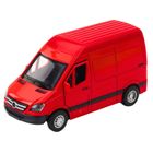 Lean Toys, samochód dostawczy, metalowy pojazd interaktywny, czerwony