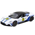 Lean Toys, samochód metalowy sportowy światła dźwięki napęd, biały, 1:22