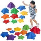 Lean Toys, ścieżka sensoryczna kamienie, 3 rozmiary, 6 kamieni, kolorowe