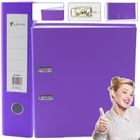 Lean Toys, segregator A4, 75 mm, purpurowy