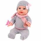 Lean Toys, siusiająca lalka bobas z akcesoriami, 35 cm