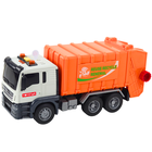 Lean Toys, śmieciarka, pojazd interaktywny, pomarańczowy, 1:14