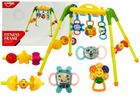 Lean Toys, stojak z grzechotkami, żółty