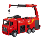 Lean Toys, straż z dźwigiem, pojazd zdalnie sterowany, 1:18