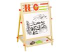 Lean Toys, tablica do rysowania edukacyjna, 2w1, drewniana