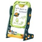 Lean Toys, tablica dwustronna, magnetyczna i kredowa, zielona, 52 elementy