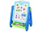 Lean Toys, tablica edukacyjna 2w1, kreda i pisaki, niebieska