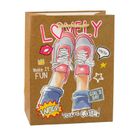 Lean Toys, torba prezentowa papierowa kolorowe motywy, 23-18-10,5 cm, 1 szt.