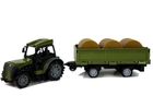 Lean Toys, traktor z belami siana 2.4G, zielony, pojazd zdalnie sterowany