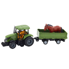 Lean Toys, traktor z przyczepą i koniem, pojazd zdalnie sterowany z figurką