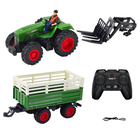 Lean Toys, traktor z przyczepą, pojazd zdalnie sterowany