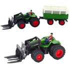 Lean Toys, traktor z przyczepą, pojazd zdalnie sterowany