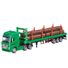 Lean Toys, transport drewna, pojazd metalowy, zielona, 1:50