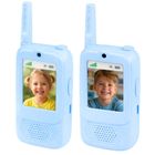 Lean Toys, walkie-talkie z wideo rozmową i aparatem, niebieskie