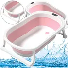 Lean Toys, wanienka do kąpieli, składana, różowa