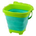 Lean Toys, wiaderko składane, silikonowe, krokodyl, zielone