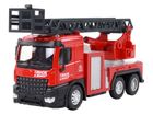 Lean Toys, wóz strażacki z wysuwaną drabiną, czerwony