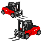 Lean Toys, wózek widłowy, pojazd metalowy, czerwony, 1:80