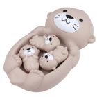 Lean Toys, wydra z rodzinką, zabawki do kąpieli, 7 elementów