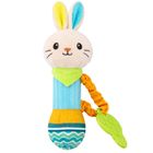 Lean Toys, zajączek, grzechotka pluszowa z gryzakiem