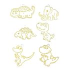 Lean Toys, zestaw kreatywny do tworzenia kolorowych witraży w formie breloków, dinozaury